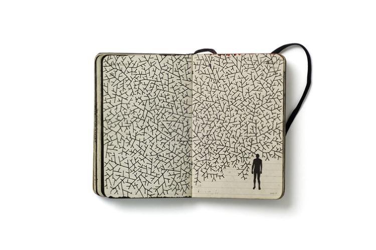 <p>Pep Carrió, a Spanish graphic designer, began to work on these diaries in 2007 as a project to create an image every day. Carrió says that his books are "a portable laboratory, where I can work with difference ideas and found images."</p>