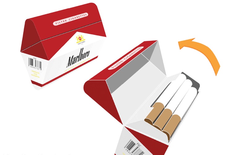 how to draw a pack of cigarettes