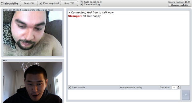 Dirty chatroulette фото.