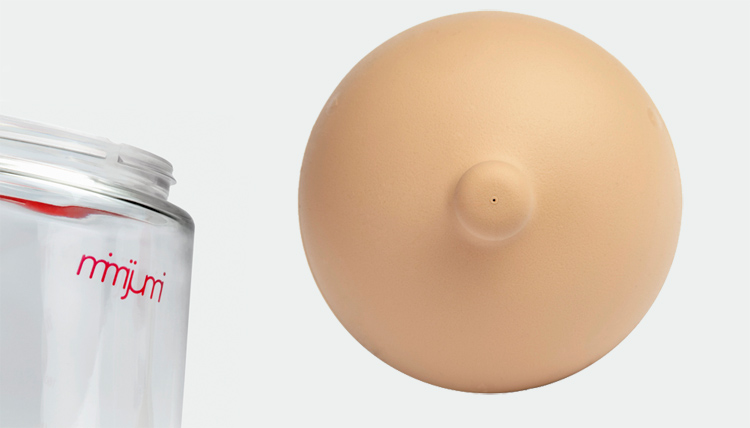 breast shaped milk bottle