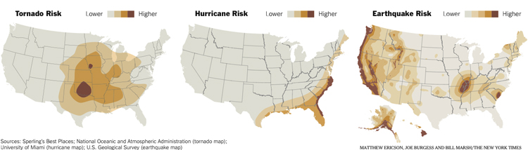 Infographic Of The Day: Where Should You Live, To Avoid Natural Disasters?