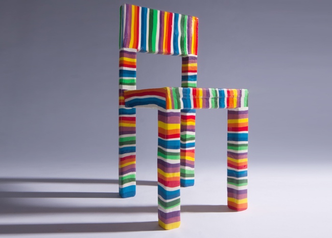 A Chair Made From Lollipop Sugar Customized With Your Licks