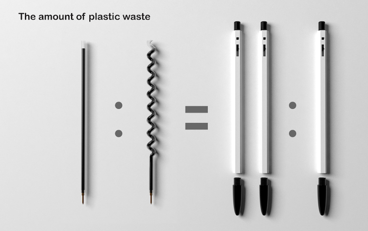 A Corkscrew Ink Tube Doubles Your Ballpoint Pen s Life