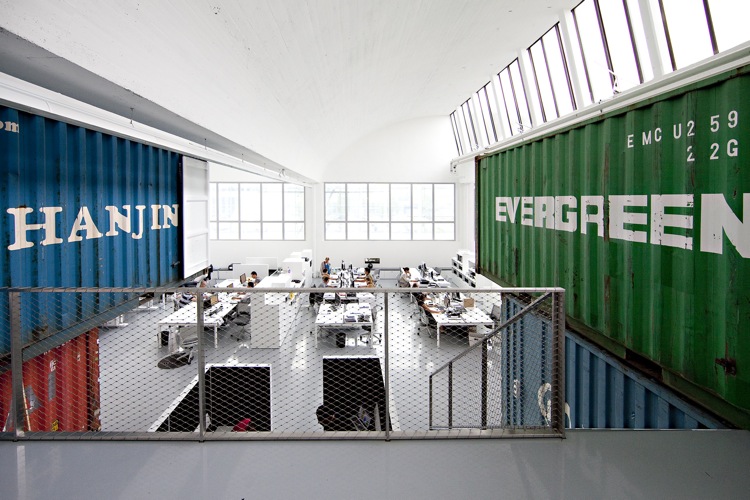 Eye Candy Shipping Containers Grunge Up Stark Modern Office